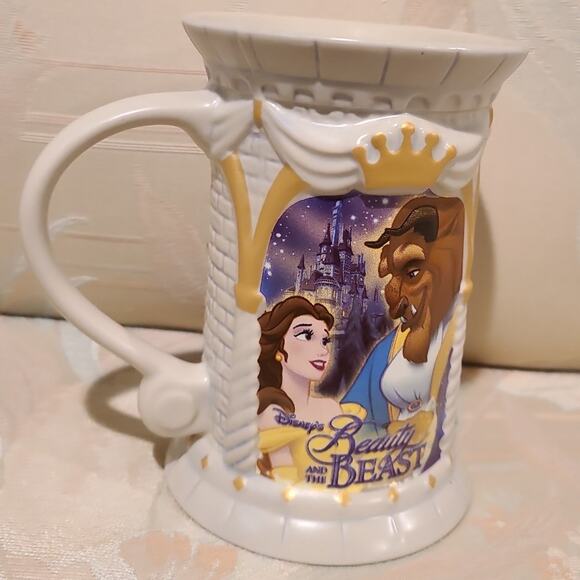 Disney Store Exclusive Beauty Beast Castle 3D MUG Coffee Mug Cup 12oz Fireworks - Picture 2 of 4